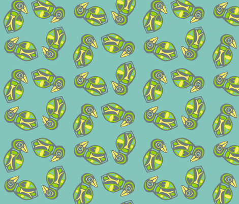 4birdscircle_2 fabric by melissssaf on Spoonflower - custom fabric