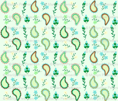 Green Paisley Fire
