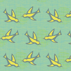 Doves on linen 