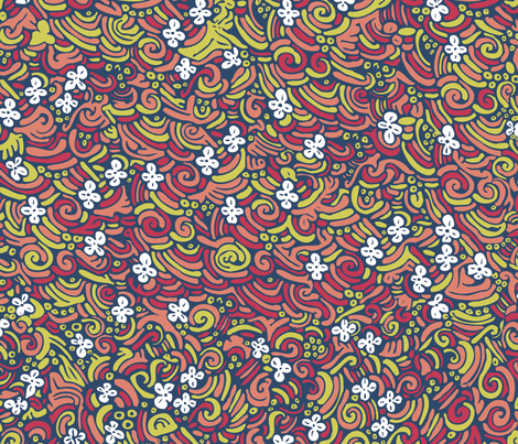 Field of flowers fabric by janicesheen on Spoonflower - custom fabric