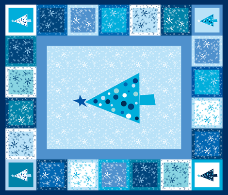 Winter Wonderland Cheater Quilt fabric by ruthevelyn on Spoonflower - custom fabric