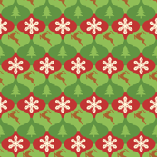 Tessellating Christmas Ornaments with Trees Snowflakes and Reindeer