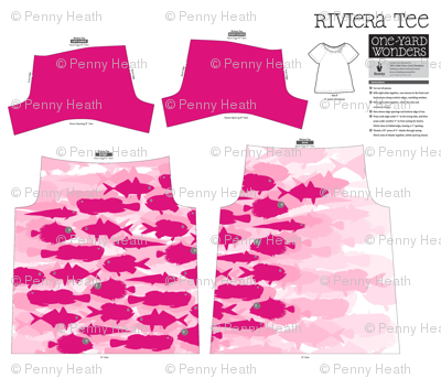 Pink Fish Funk Under The Sea T-Shirt Pattern