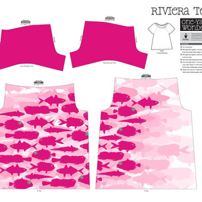 Pink Fish Funk Under The Sea T-Shirt Pattern