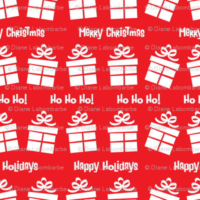 Retro Style Gifts Christmas Pattern