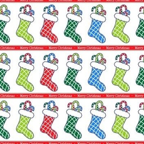Retro Style Christmas Stockings Pattern