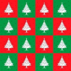Retro Style Christmas Trees Pattern 