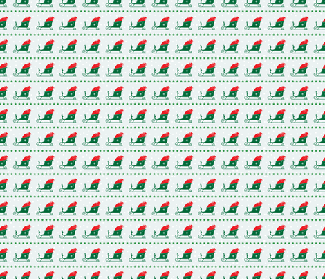 Retro Style Santa's Sleigh Christmas Pattern  fabric by diane555 on Spoonflower - custom fabric
