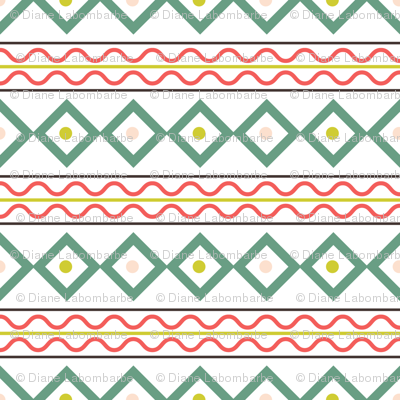 Retro Style Lines Christmas Pattern 