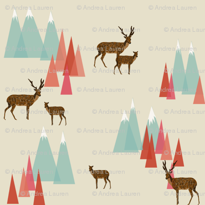 Deer in the Mountains