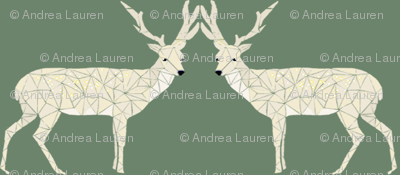 Christmas Deer - Sage Green