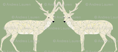 Christmas Deer - Light Sage