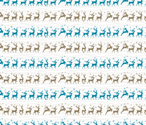Cute Retro Reindeer Christmas Pattern fabric by diane555 on Spoonflower - custom fabric