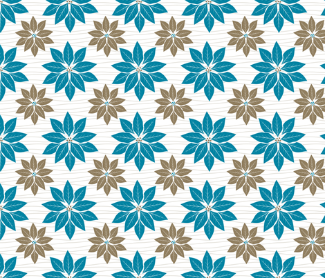 Cute Retro Poinsettia Christmas Pattern fabric by diane555 on Spoonflower - custom fabric