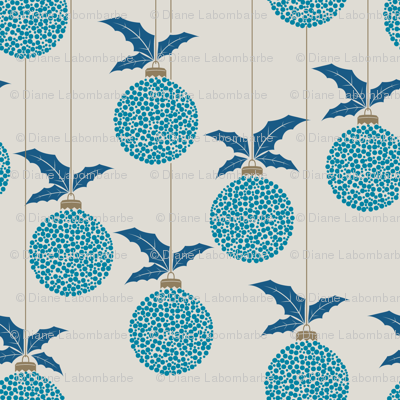 Cute Retro Ornaments Christmas Pattern