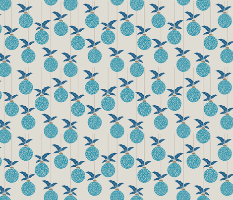 Cute Retro Ornaments Christmas Pattern fabric by diane555 on Spoonflower - custom fabric