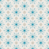 Cute Retro Snowflakes Christmas Pattern