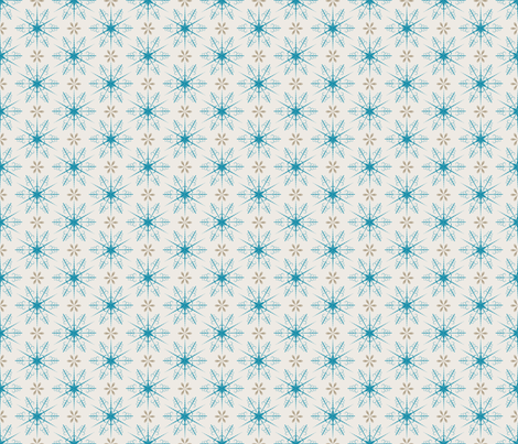 Cute Retro Snowflakes Christmas Pattern fabric by diane555 on Spoonflower - custom fabric