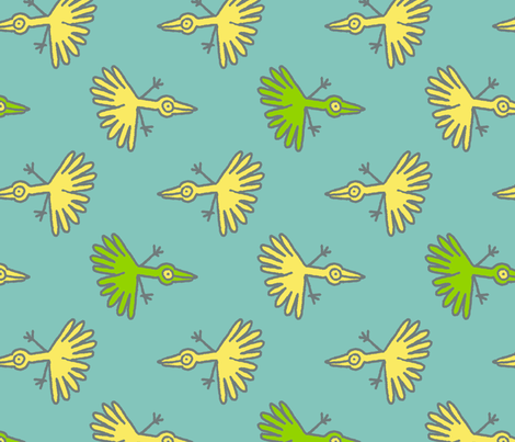 birds fabric by jonburgessdesign on Spoonflower - custom fabric
