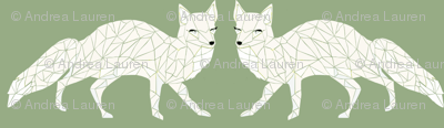 Christmas Fox - Light Green Sage