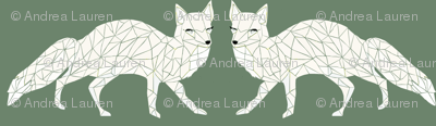 Christmas Fox - Dark Sage