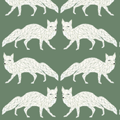 Christmas Fox - Dark Sage