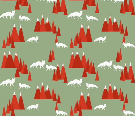 Christmas Fox - Woodland  fabric by papersparrow on Spoonflower - custom fabric