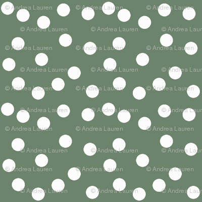 Christmas Dots - Dark Sage