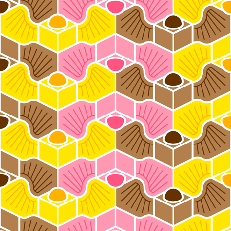 flights of fondant fancies (p2mg bird) fabric by sef on Spoonflower - custom fabric