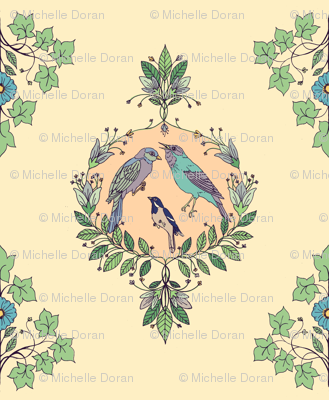 bird damask