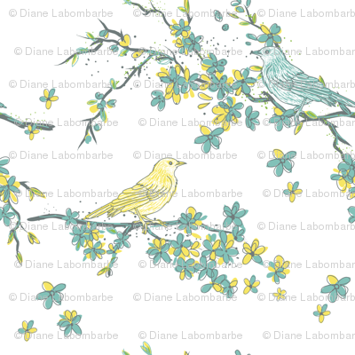 Spring Blossoms & Song Birds 