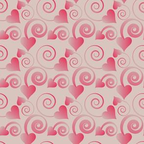 hearts and ribbons pale
