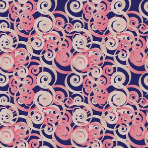 valentine ribbons on blue