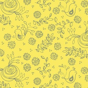 Love Birds-Yellow