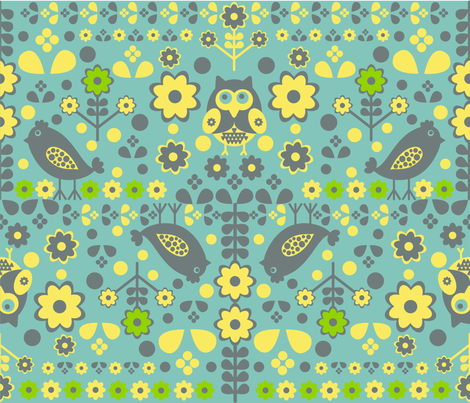 Flight of Love Birds fabric by jlwillustration on Spoonflower - custom fabric
