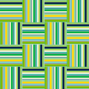 green plaid weave