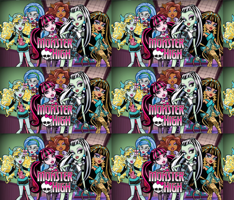 Monster High Girls fabric by gardeningbylee on Spoonflower - custom fabric