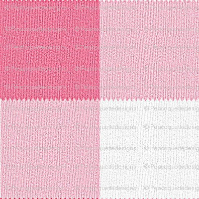 Gingham ~Think Pink! ~ Faux Knit