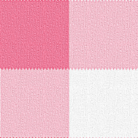 Gingham ~Think Pink! ~ Faux Knit fabric by peacoquettedesigns on Spoonflower - custom fabric