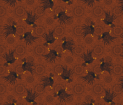 fancy_flight  black birds fabric by glimmericks on Spoonflower - custom fabric