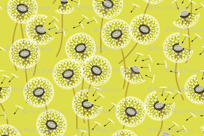 fanciful flight - make a dandelion wish! - spring green