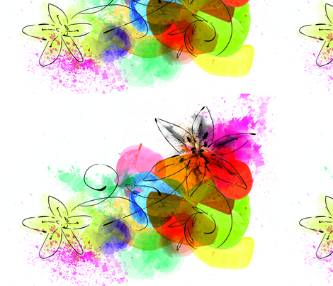 Coloured Garden fabric by house_of_henry on Spoonflower - custom fabric