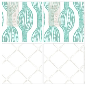 Eat Love Laugh napkins in jade