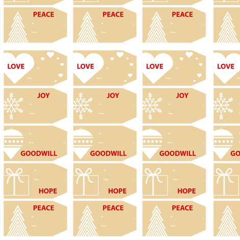 Christmas gift tags fabric by little_fish on Spoonflower - custom fabric