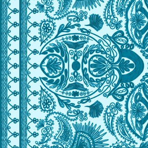 1900s Blue Embroidery