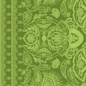 1900s Green Embroidery