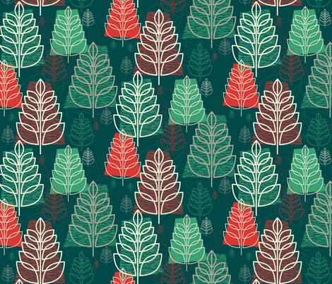 Christmas Forest (Fir) fabric by pennycandy on Spoonflower - custom fabric