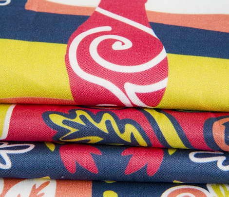 Colourful Abstract Pattern In Matisse Style