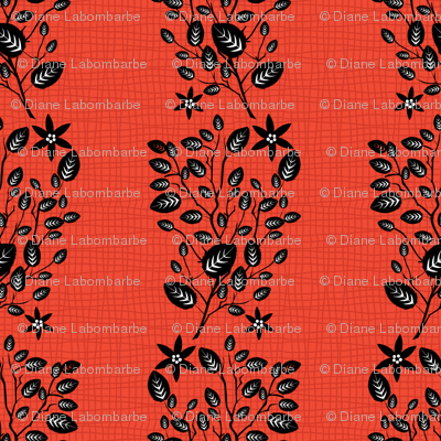 Orange Floral Pattern