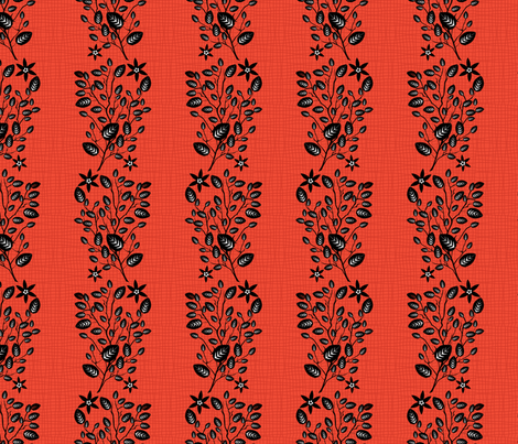 Orange Floral Pattern fabric by diane555 on Spoonflower - custom fabric